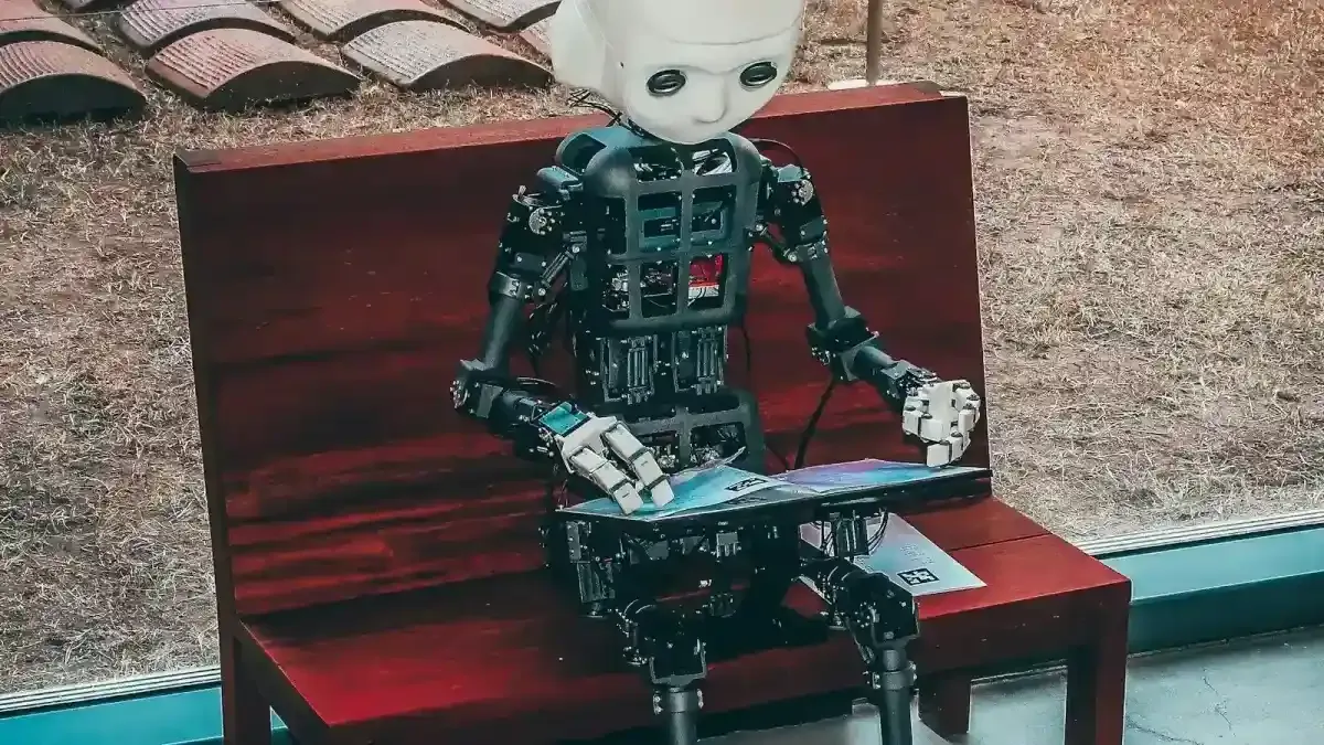 Abstract AI interface concept illustrating the line between autonomous system action and human oversight